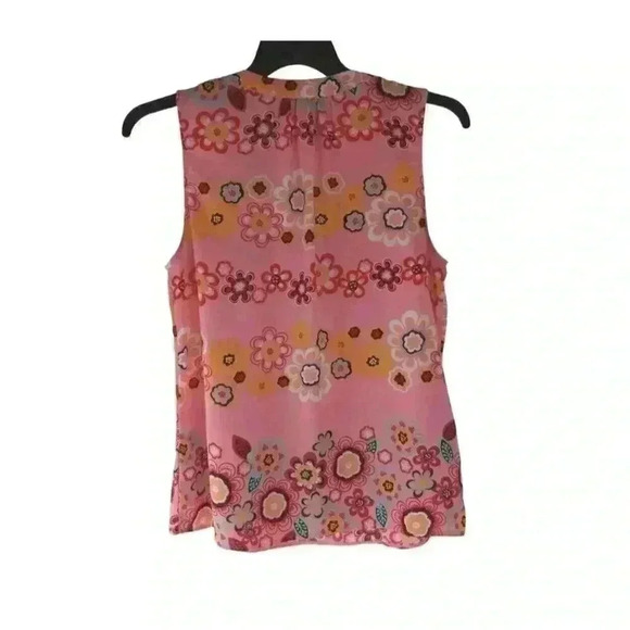 7th Avenue Design Studio New York & Co V-Neck Top Women's Size Large Front Tie - Picture 3 of 12